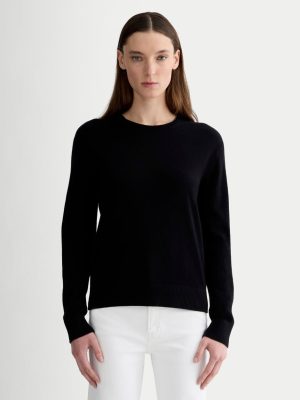 The Classic Crew in Cashmere | Black