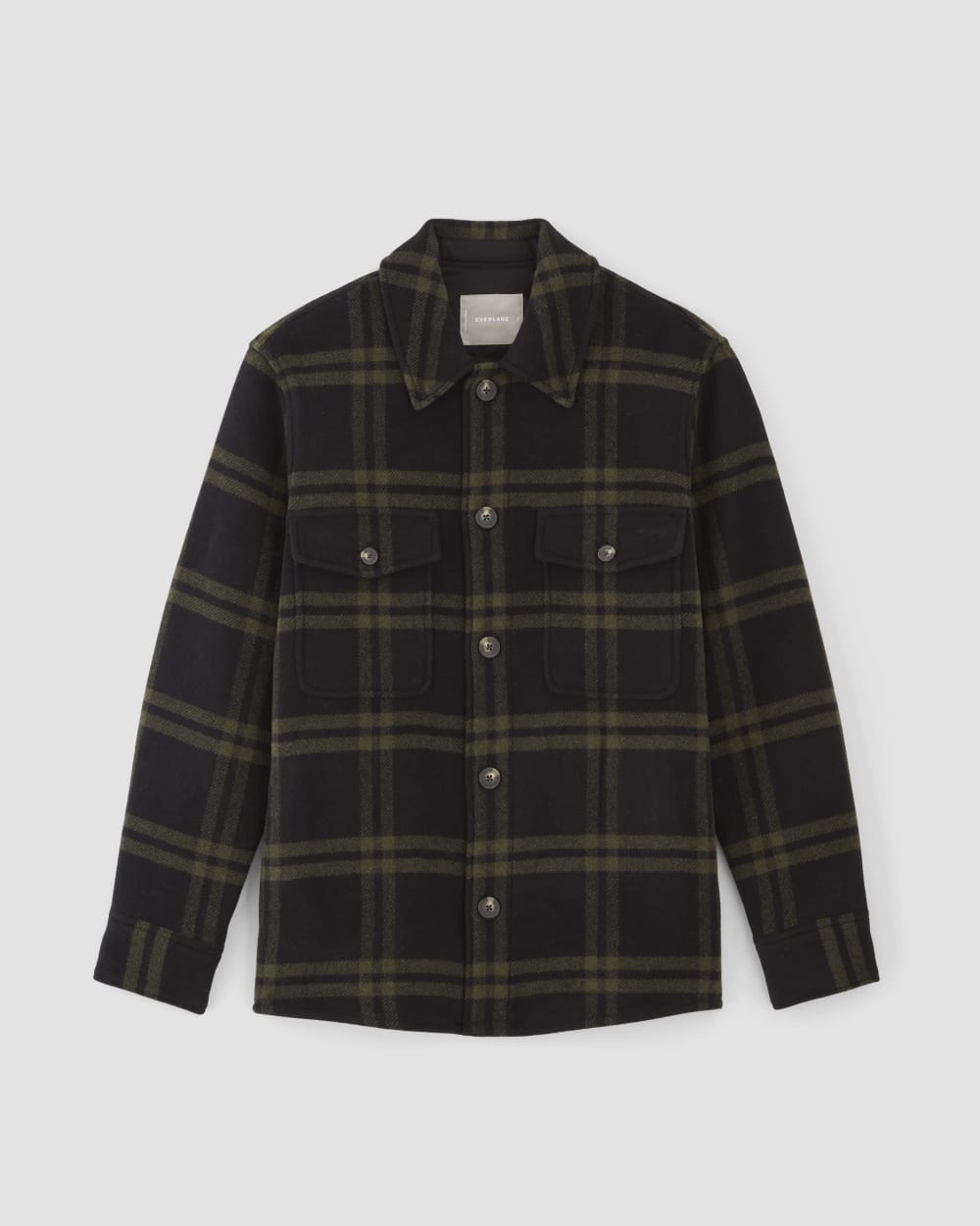 The ReWool? Oversized Shirt Jacket | Black / Olive - Image 2