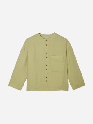 The Linen Billow Blouse | Leek