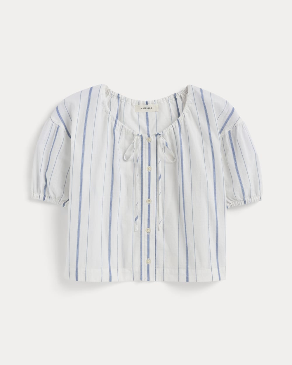 The Gauze Button-Up | Bone / Dutch Blue - Image 2