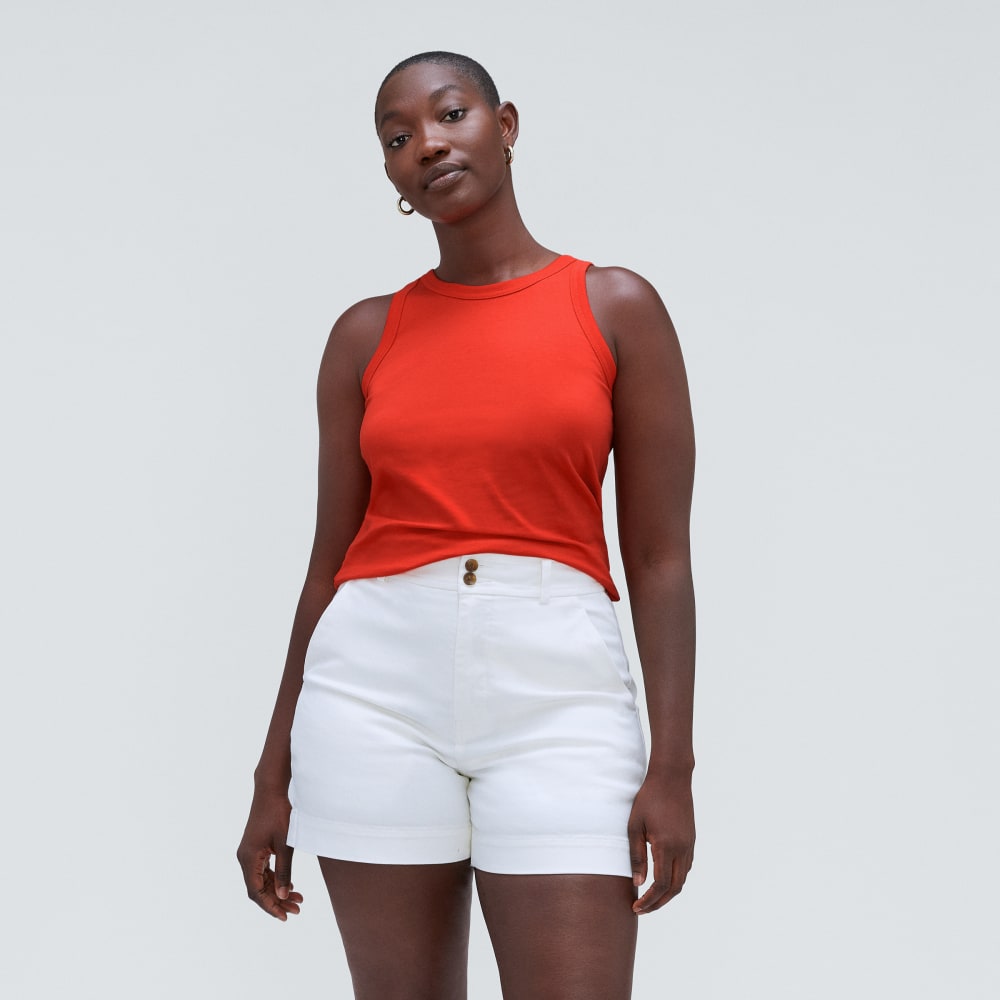 The Tank in Essential Cotton | Red Orange - Image 2