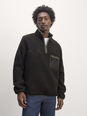 The Teddy Quarter-Zip Fleece | Black