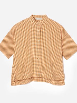 The Drapey Square Shirt | Burnt Orange Gingham