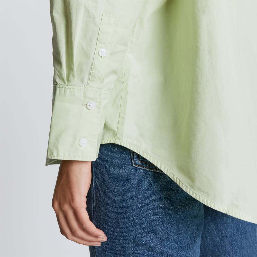 The Oversized Poplin Shirt | Seafoam Green - Image 4