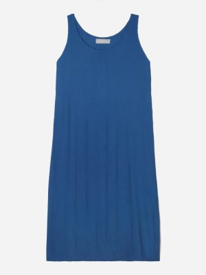 The Naia? Ripple Tank Dress | Deep Blue