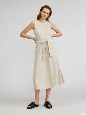 The  Organic Cotton Waffle Tank Dress | Heathered Pelican