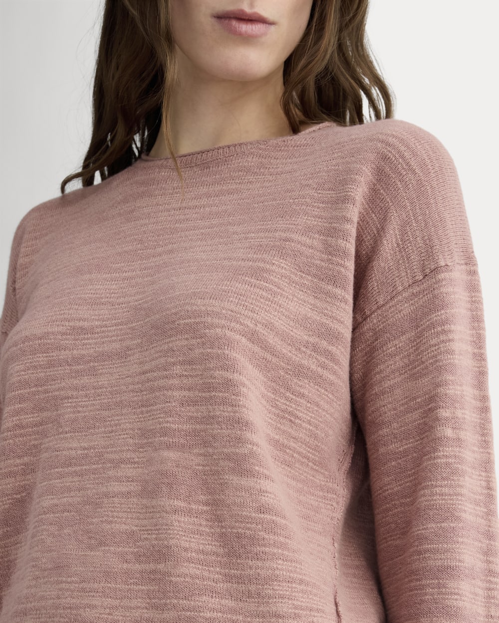The Slouch Sweater in Cotton Linen | Rose Dusk - Image 4