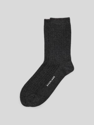 The Belgian Waffle Sweater Sock | Heathered Charcoal