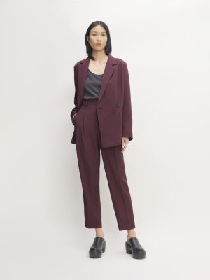 The Japanese GoWeave Way-High® Tapered Pant | Burgundy