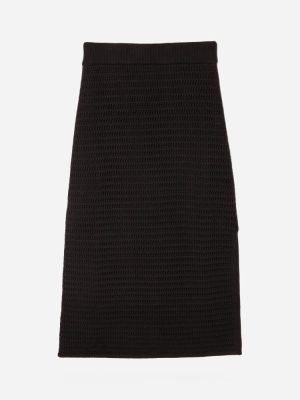 The Crochet Knit Skirt | Black