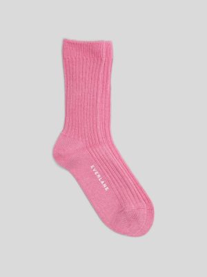 The Ribbed Sweater Sock | Fuchsia Pink