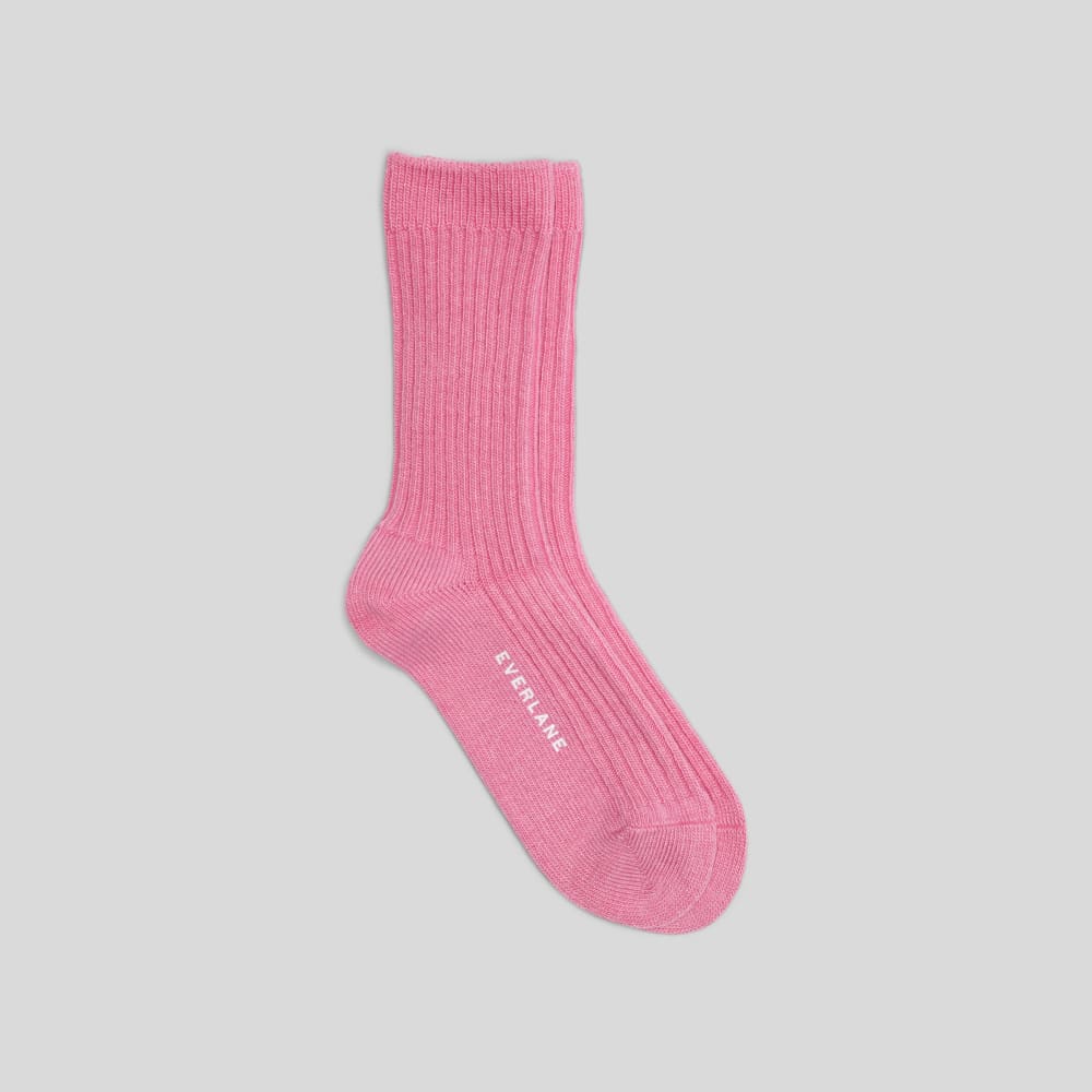 The Ribbed Sweater Sock | Fuchsia Pink