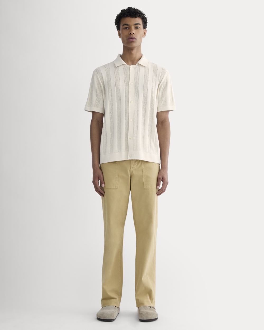 The No-Sweat Ribbed Polo | Birch - Image 3