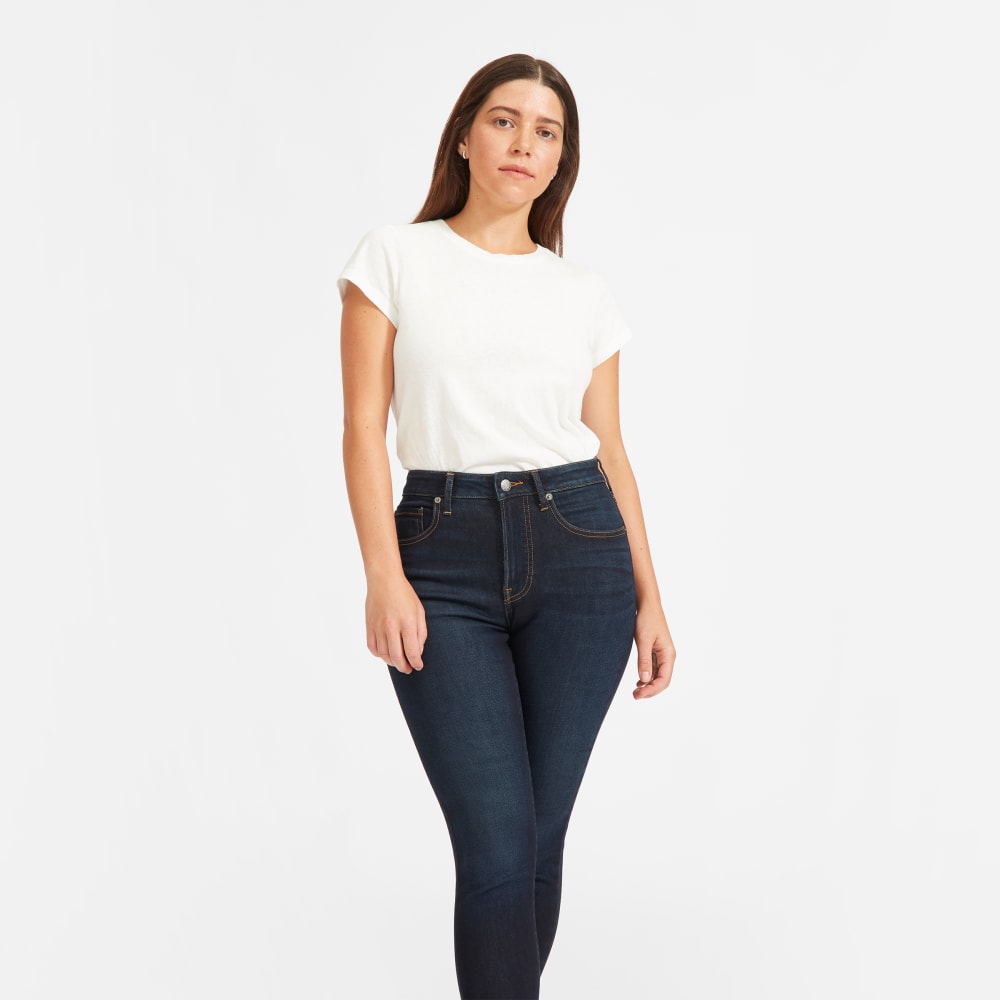 The Curvy Authentic Stretch High-Rise Skinny Jean | Dark Blue Wash | 28.5 Inseam - Image 12