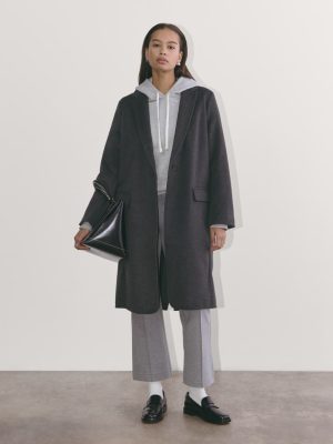 The Topcoat in Wool | Dark Charcoal Melange