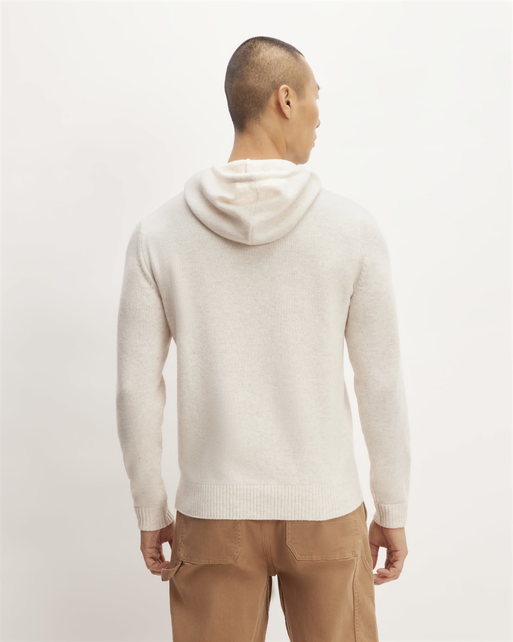 The Felted Merino Hoodie | Heathered Oat - Image 6