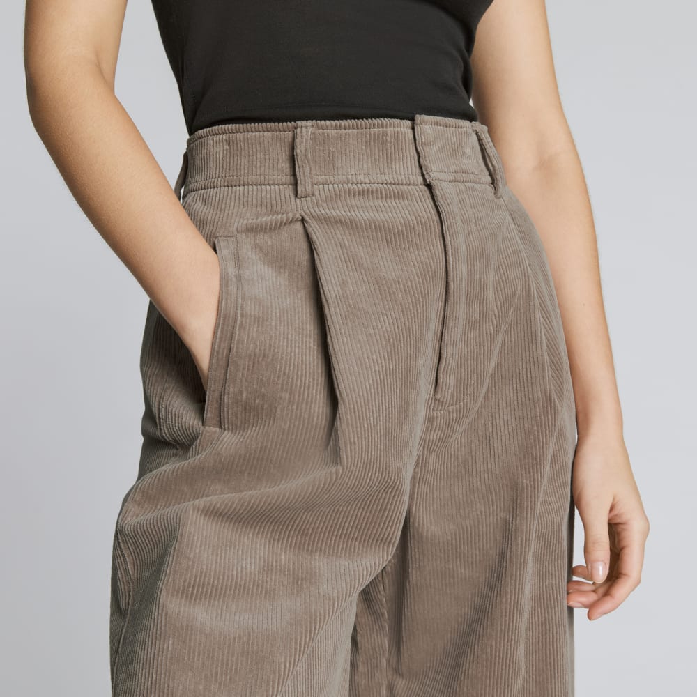 The Corduroy Way-High® Drape Pant | Taupe Grey - Image 4