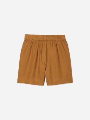 The Linen Boxer Short | Tawny Brown