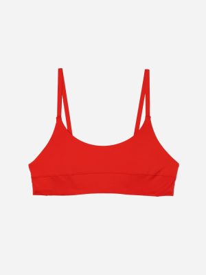 The Scoop-Neck Bikini Top | Bright Red