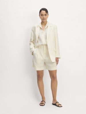 The Linen Way-High® Drape Short | Bone