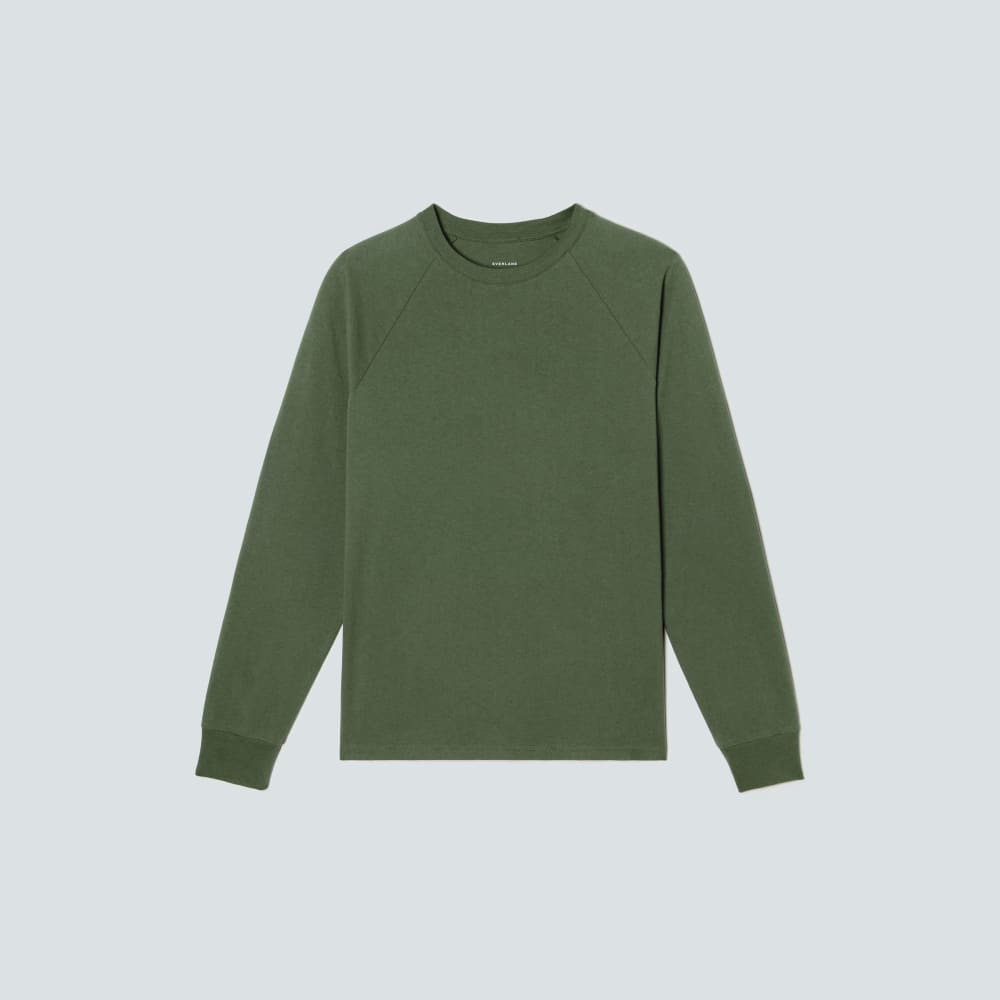 The Premium-Weight Long-Sleeve Crew | Uniform | Forest Green - Image 2