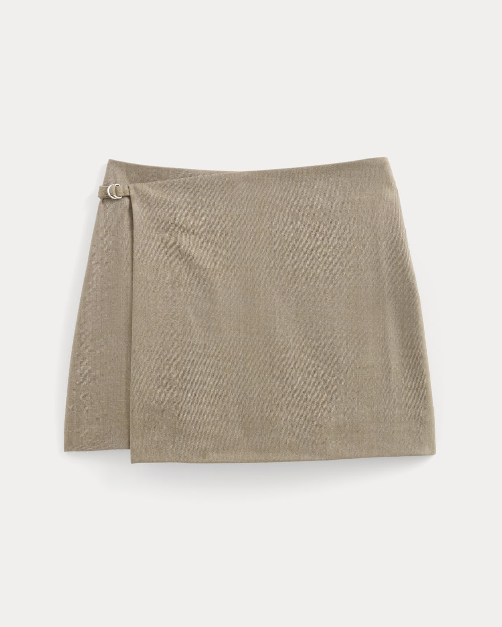 Wrap Mini Skort in Tailor Twill | Light Taupe - Image 2