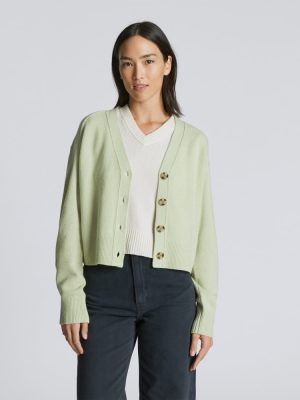 The Cashmere Cardigan | Seafoam Green