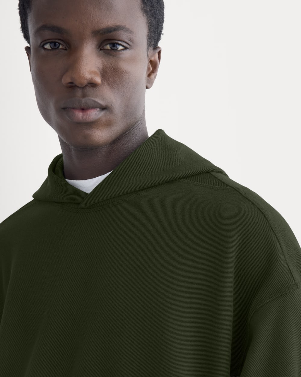Twill Terry Jacquard Hoodie | Dark Forest - Image 4