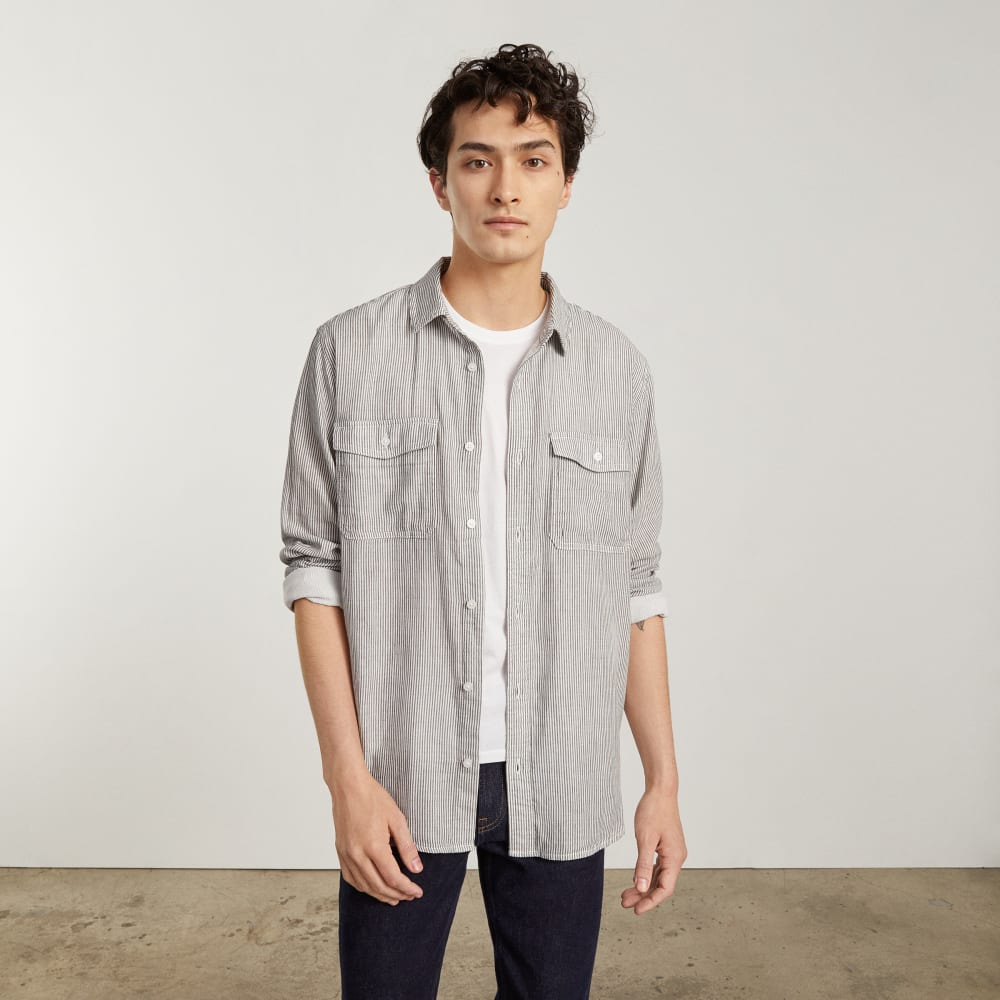 The Long-Sleeve Summer Shirt | Black / White - Image 5