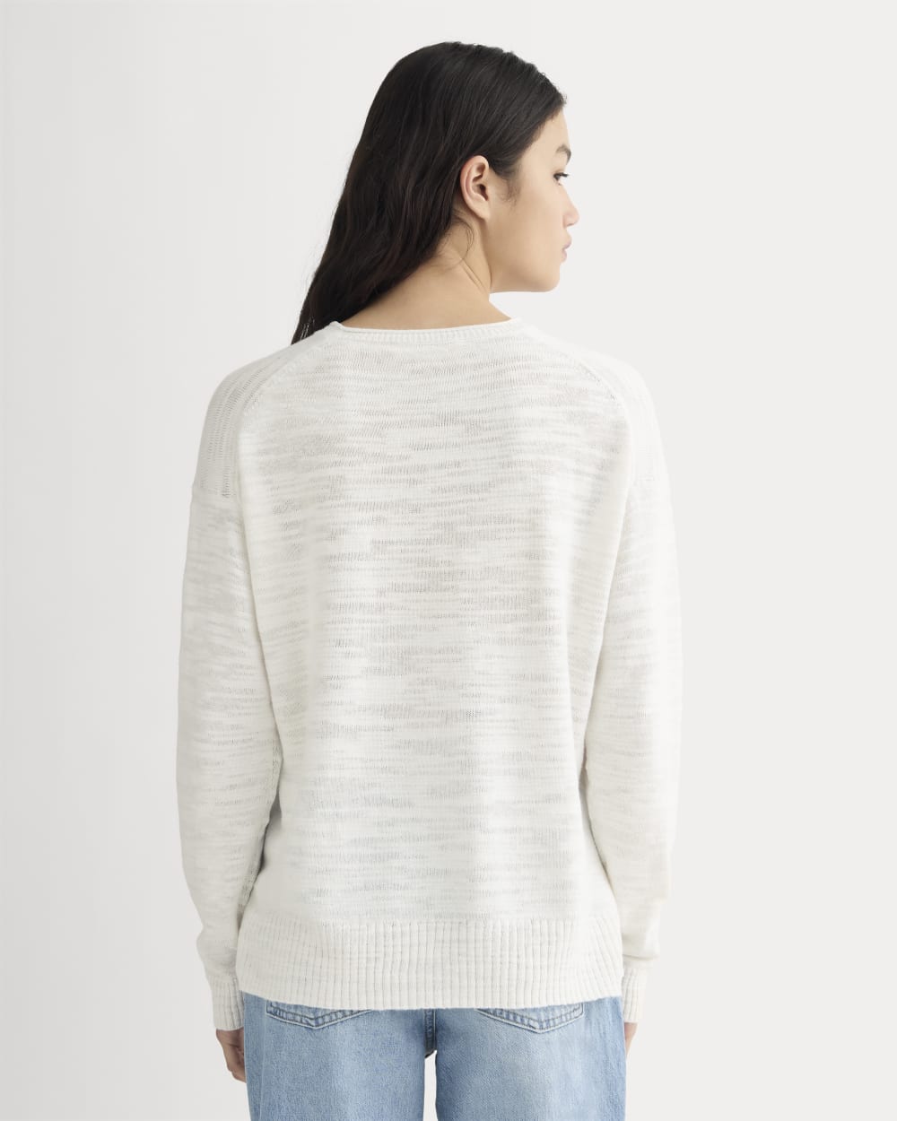 The Slouch Sweater in Cotton Linen | White - Image 5