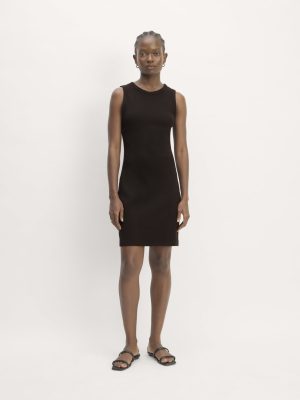 The Ribbed Mini Dress | Black