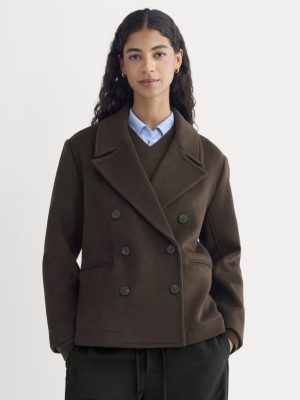 ReWool Short Peacoat | Dark Chocolate