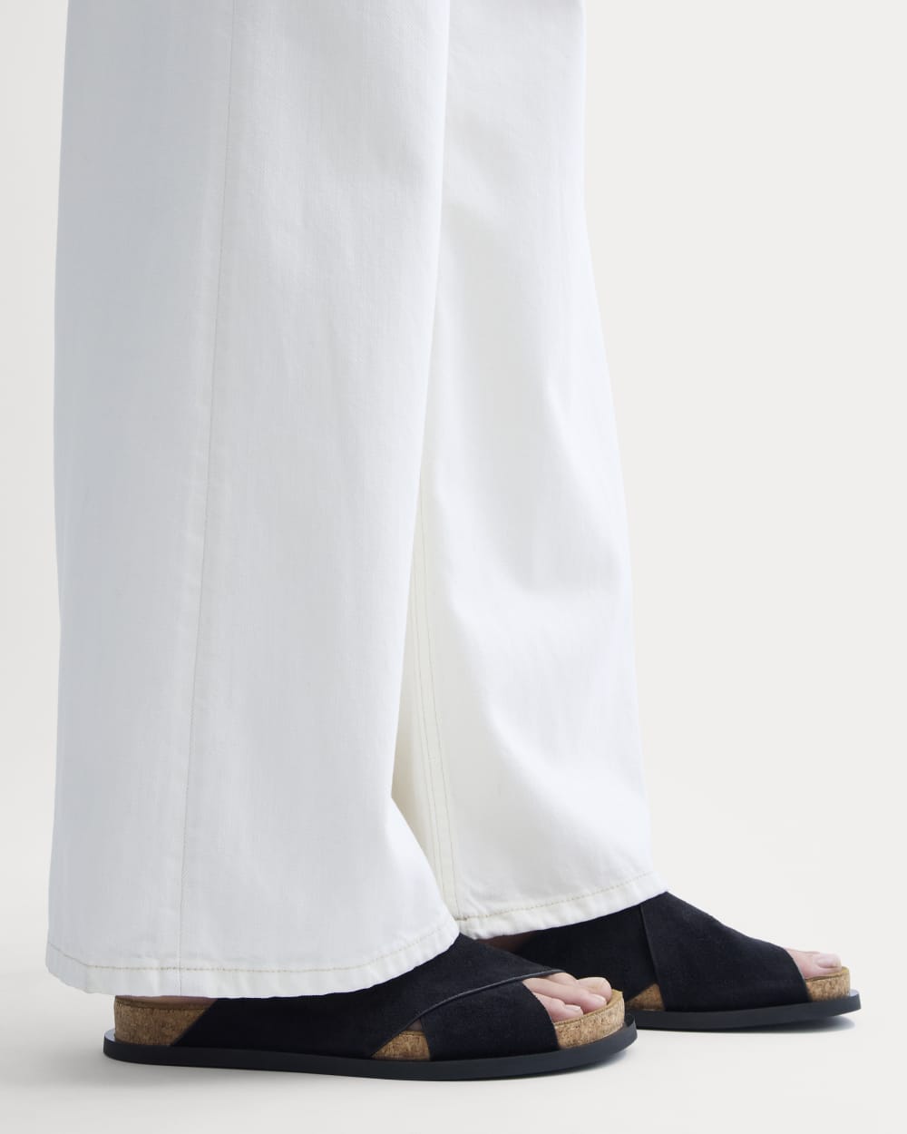 The Suede Crossover Sandal | Black - Image 3