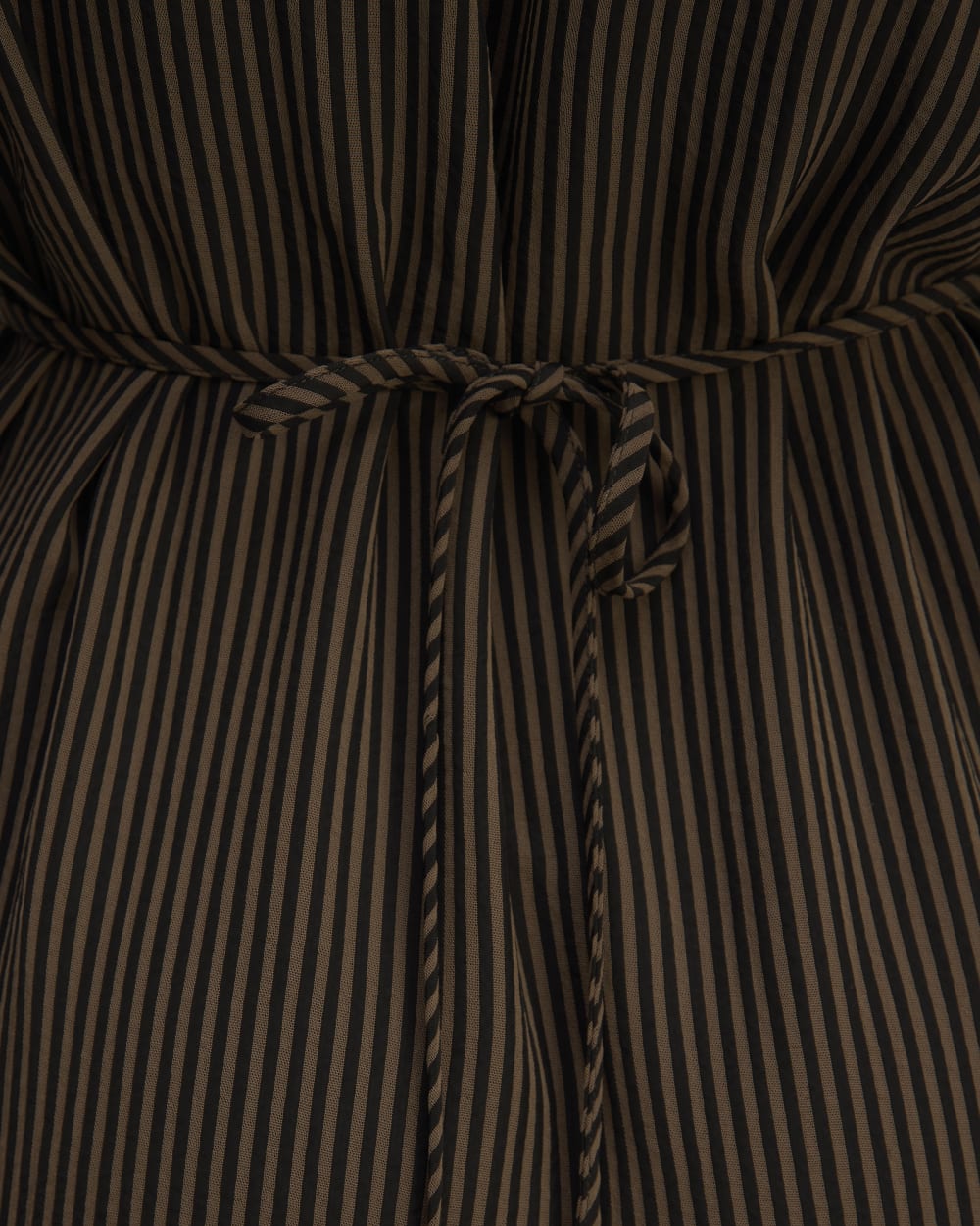 The Mini Jacquard Stripe Shirt Dress | Cocoa / Black - Image 5