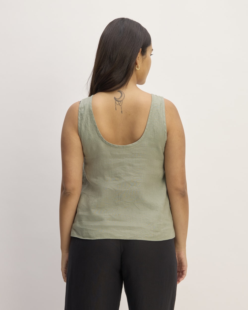 The Scoop Tank in Linen | Sage Green - Image 6
