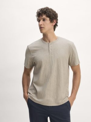 The Cotton Slub Henley | Heather Oatmeal