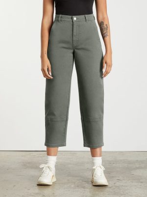 The Utility Barrel Pant | Pewter Green | Regular