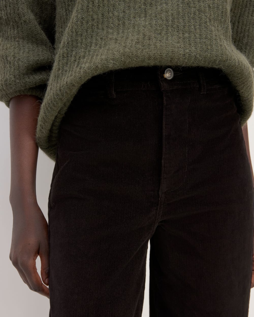 The Corduroy Wide-Leg Pant | Black - Image 5
