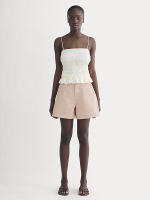 The A-Line Denim Short | Garment-Dyed Pink