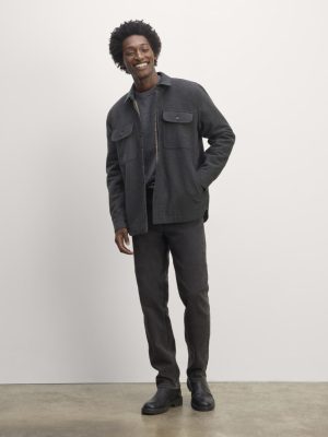 The ReNew Fleece-Lined Heavyweight Overshirt | Heather Charcoal