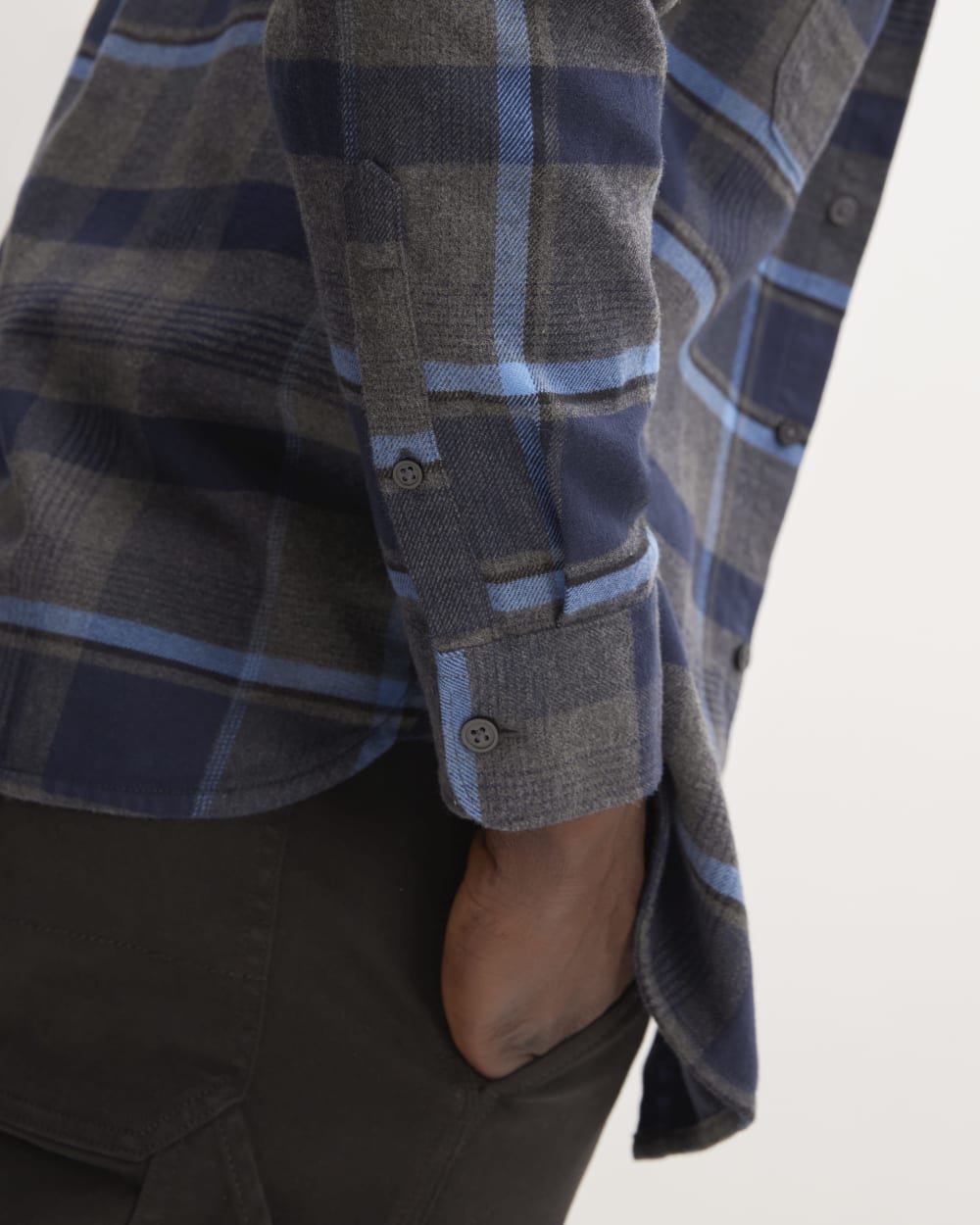 The Brushed Flannel Shirt | Heritage Blue / Black / Navy / Heather Charcoal - Image 5