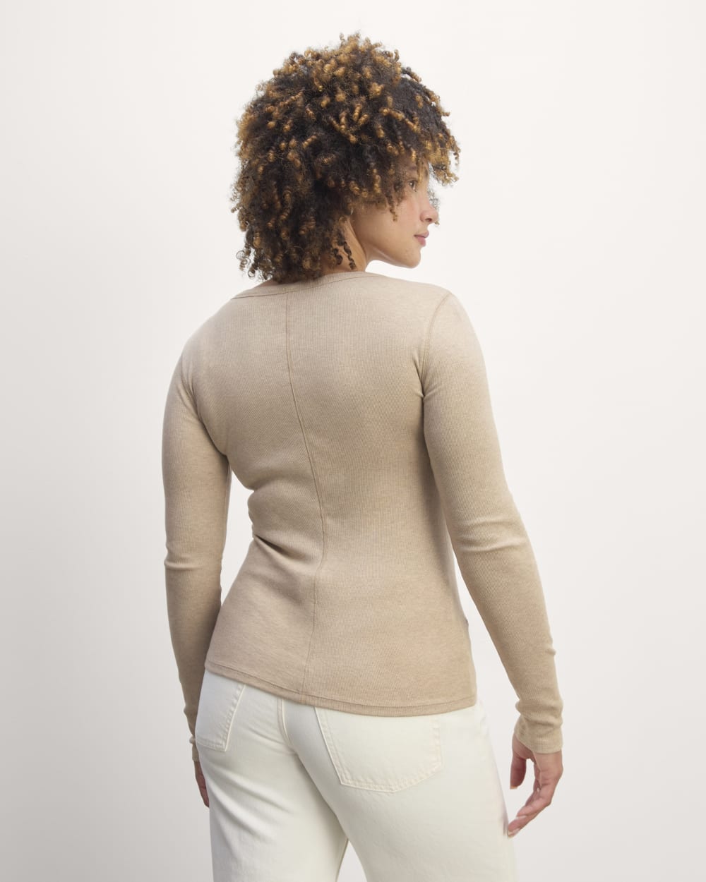 The Luxe Rib Henley | Heathered Tan - Image 6