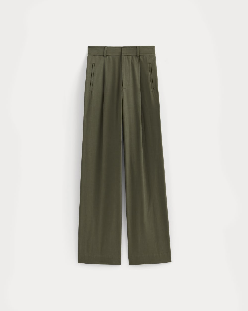 The Draper Pleated Pant in Buttersmooth | Kalamata | 32 Inseam - Image 2