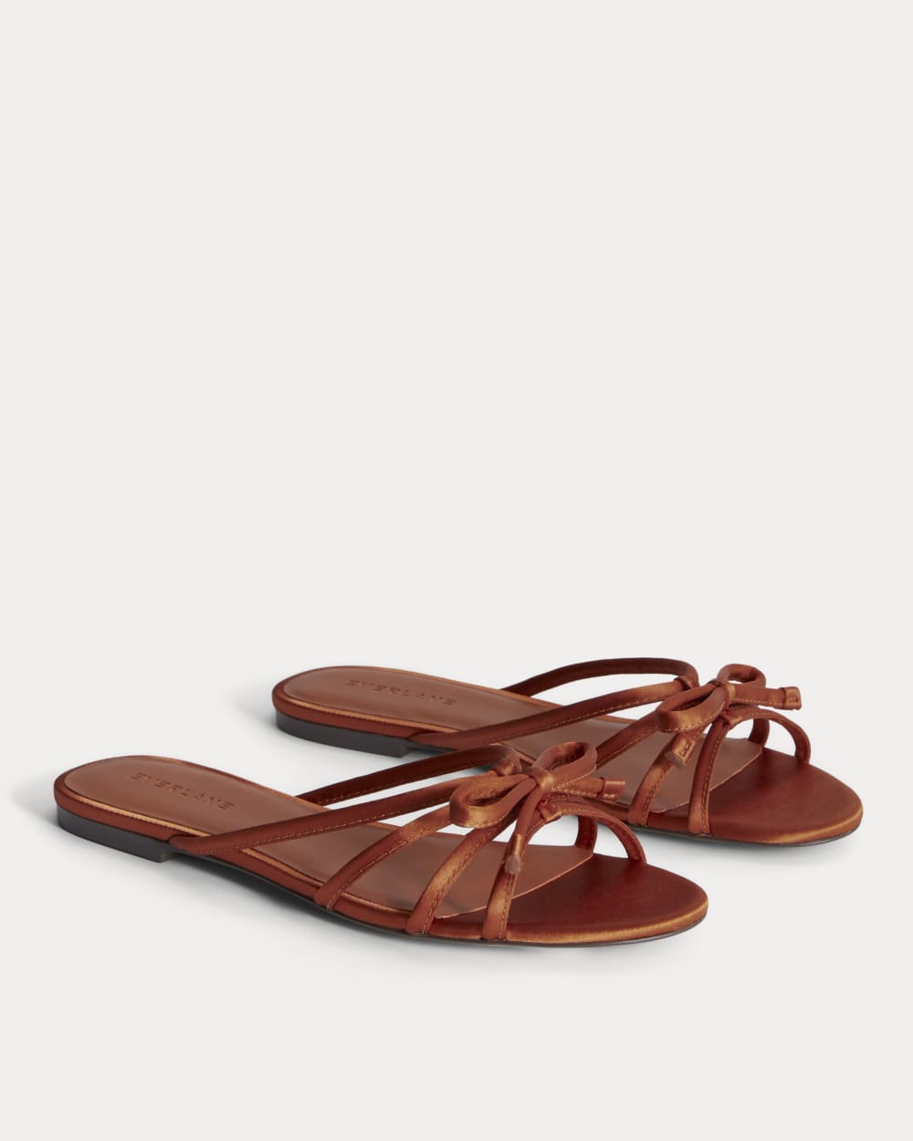 The Bow Sandal | Deep Amber Satin - Image 5