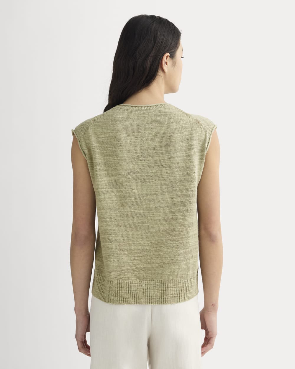 The Muscle Sweater in Cotton Linen | Eucalyptus - Image 5