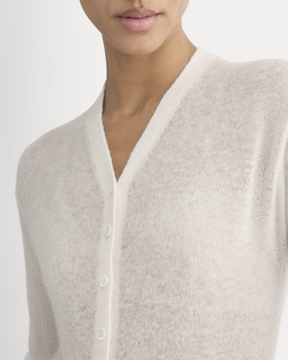 The Air Alpaca ? High V Cardigan | Birch - Image 4