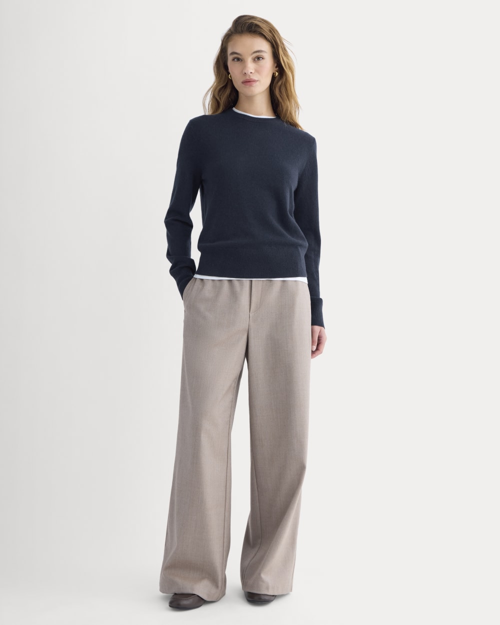 Cashmere Slim Crew Sweater | Navy - Image 3
