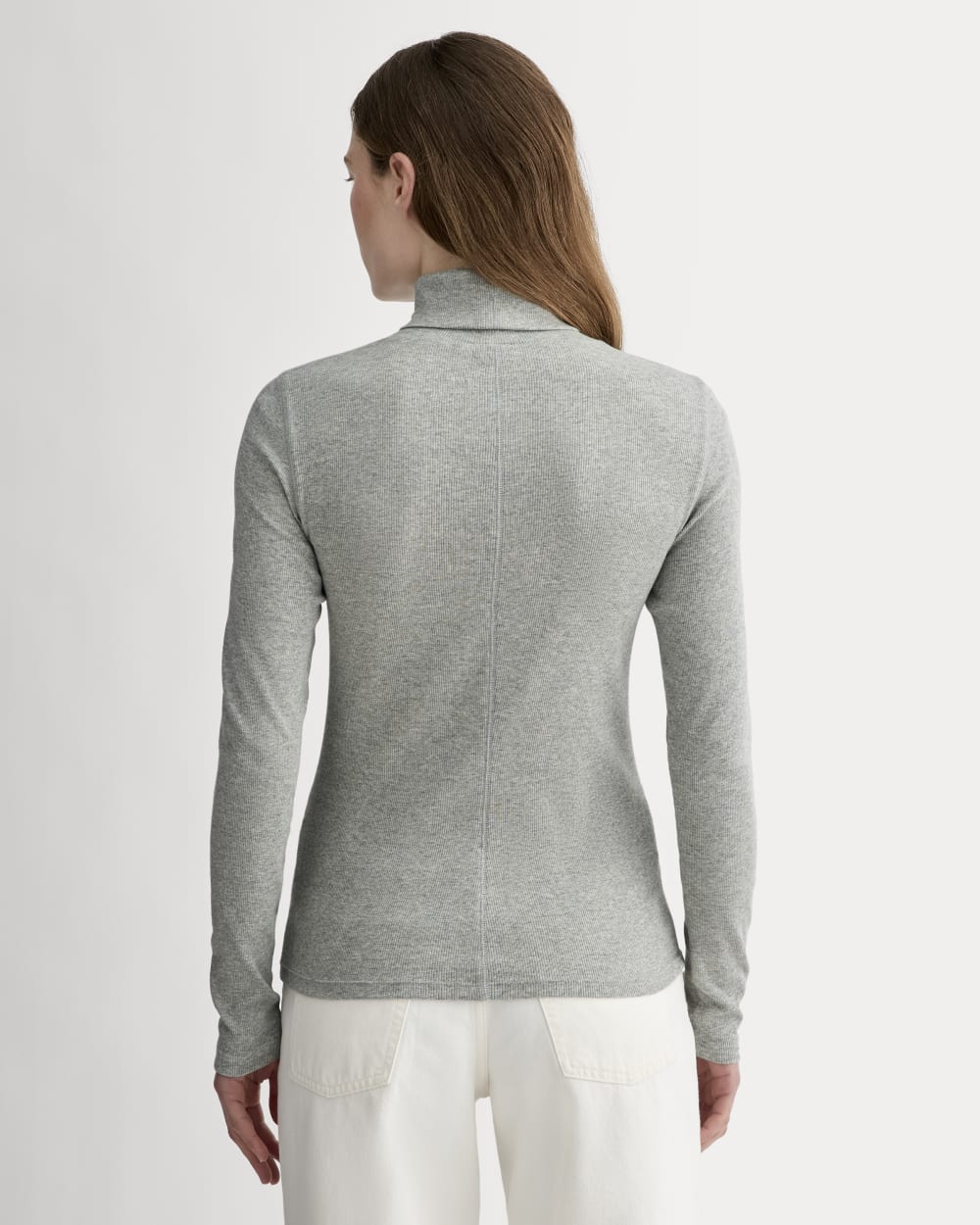 The Luxe Rib Turtleneck | Washed Heathered Grey - Image 5