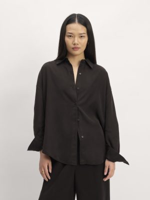 The Oversized Shirt in Butterlite | Black