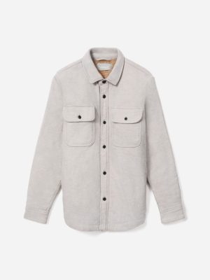 The ReNew Fleece-Lined Heavyweight Overshirt | Heathered Burnt Sugar